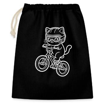 Vélo BMX Kawaii Cat - Sac cadeau 40 x 50 cm - noir - Devant
