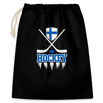 Finnish Hockey Shield Graphic - Gift Bag 40 x 50 cm - black - Front