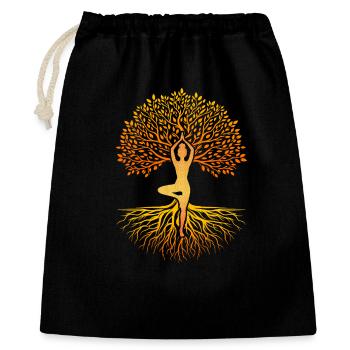 Yoga-Meditationstraining Yoga-Liebhaber-Yoga-Kurs - Geschenkbeutel aus Baumwolle (40 x 50 cm) - Schwarz - Vorne