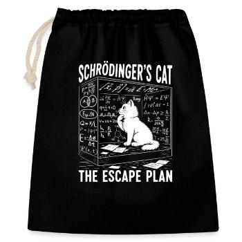 Schrödingers Cat The Escape Plan - Geschenkbeutel aus Baumwolle (40 x 50 cm) - Schwarz - Vorne