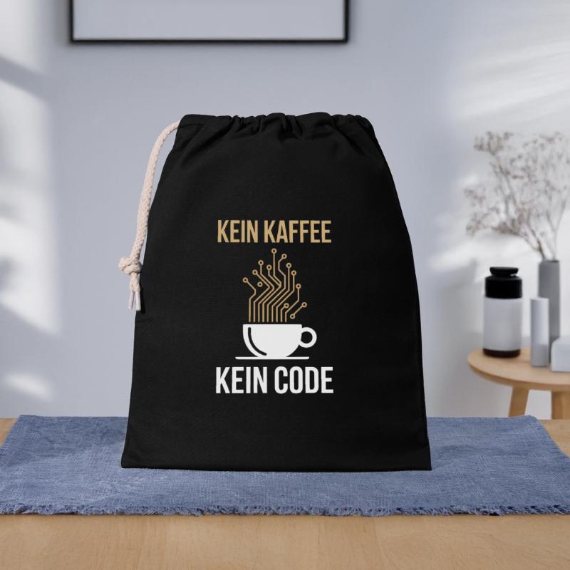 Kein Kaffee Kein Code Programmierer Informatiker Geschenkbeutel aus Baumwolle (40 x 50 cm)