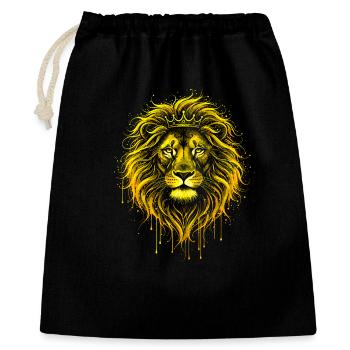 Roi Lion Royale en Or - Sac cadeau 40 x 50 cm - noir - Devant