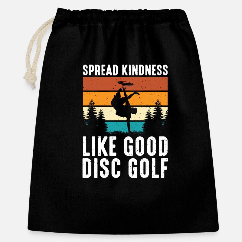 Disc Golf Geschenke Discgolf - Geschenkbeutel aus Baumwolle (40 x 50 cm) - Schwarz