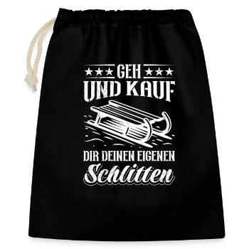 Sleigh GO AND BUY YOUR OWN - Gift Bag 40 x 50 cm - black - Front