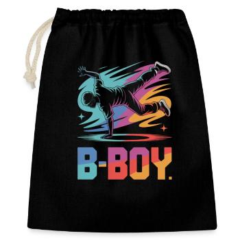 B-Boy Breakdance Streetstyle Breakdancer - Geschenkbeutel aus Baumwolle (40 x 50 cm) - Schwarz - Vorne