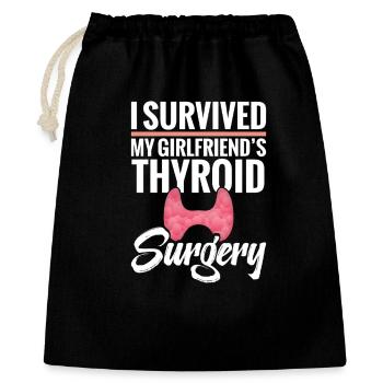  Thyroid Removal Surgery Girlfriend Thyroid - Gift Bag 40 x 50 cm - black - Front