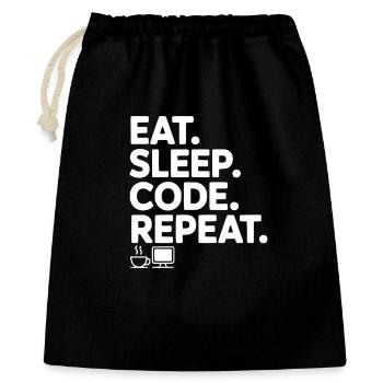 Eat. Sleep. Code. Repeat. - Gift Bag 40 x 50 cm - black - Front