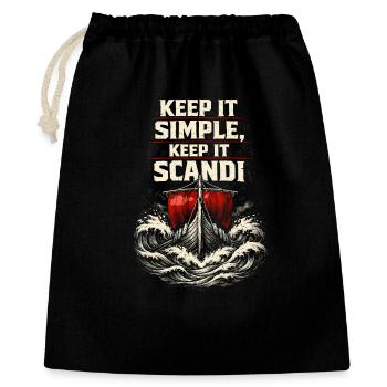 Scandinavian Viking Keep It Scandi - Gift Bag 40 x 50 cm - black - Front
