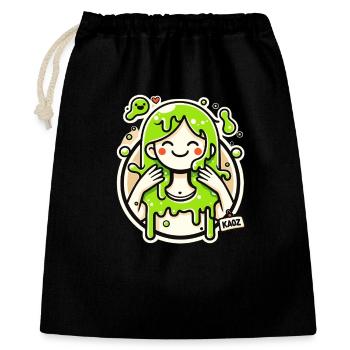 Lime Slime Girl Illustration - Gift Bag 40 x 50 cm - black - Front
