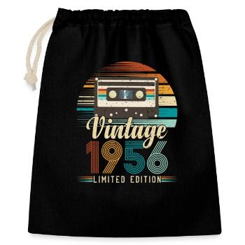 Anniversaire 70 ans Cadeau d'anniversaire 1956 - Sac cadeau 40 x 50 cm - noir - Devant