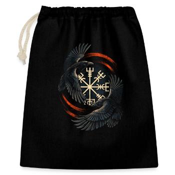 Scandinavian Viking Ravens - Gift Bag 40 x 50 cm - black - Front