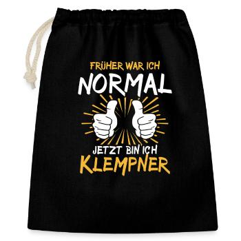 Dicton de plombier - Sac cadeau 40 x 50 cm - noir - Devant