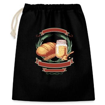 Sourdough Bread Baking Baker Sourdough Starter Jar - Geschenkbeutel aus Baumwolle (40 x 50 cm) - Schwarz - Vorne