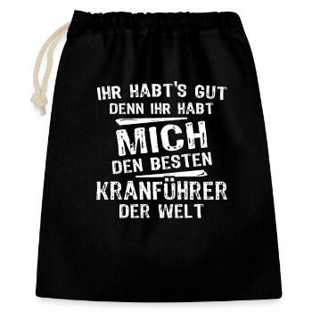Crane operator - Gift Bag 40 x 50 cm - black - Front