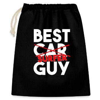 Best Surfer Guy Funny Surfing Typography - Gift Bag 40 x 50 cm - black - Front
