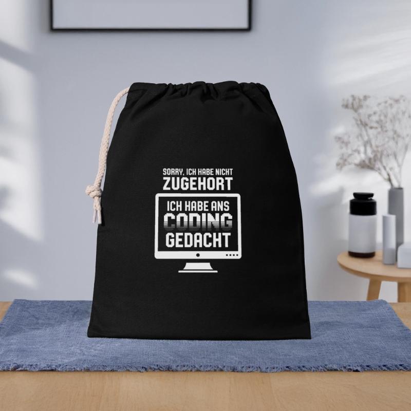 Coder la pensée au lieu d’écouter Sac cadeau 40 x 50 cm