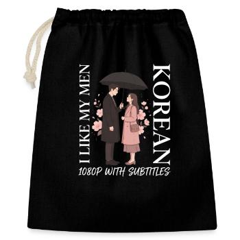 K-Drama Merchandise Koreanisches K-Pop Drama - Geschenkbeutel aus Baumwolle (40 x 50 cm) - Schwarz - Vorne
