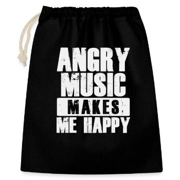 La musique en colère me rend heureux - Rock Spruch - Sac cadeau 40 x 50 cm - noir - Devant