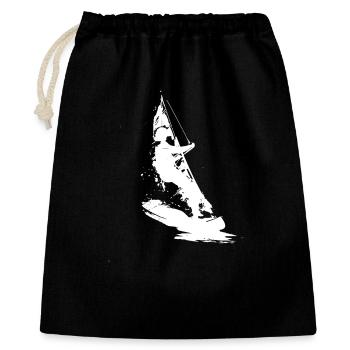 Dessin de planchiste à voile - Sac cadeau 40 x 50 cm - noir - Devant