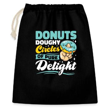 Restauration rapide en donuts - Sac cadeau 40 x 50 cm - noir - Devant