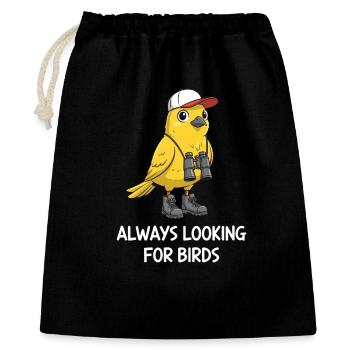 Bird Watching Birding Bird Watcher Bird Nerd - Gift Bag 40 x 50 cm - black - Front