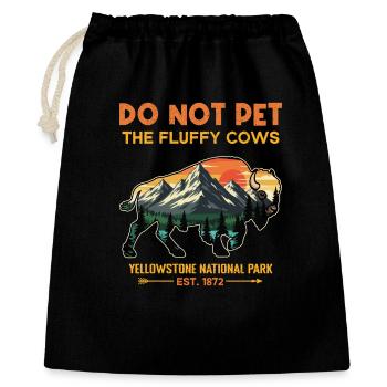 Buffle duveteux du parc national de Yellowstone - Sac cadeau 40 x 50 cm - noir - Devant