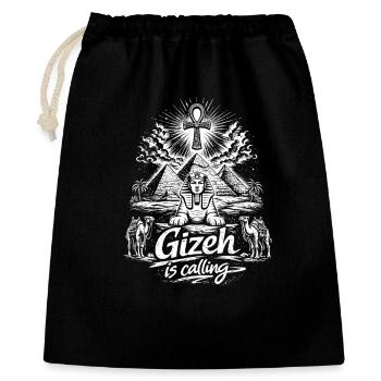 Gizeh appelle le voyage des pyramides d’Égypte - Sac cadeau 40 x 50 cm - noir - Devant