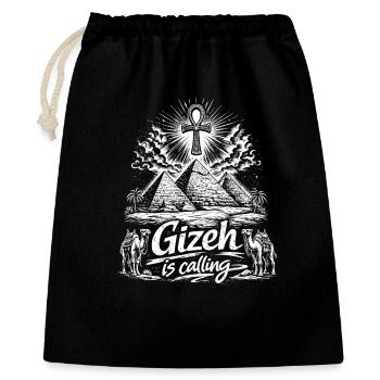 Gizeh appelle le voyage des pyramides d’Égypte - Sac cadeau 40 x 50 cm - noir - Devant