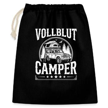 Chemise de camping-car sur le toit pour les vrais amateurs de camping - Sac cadeau 40 x 50 cm - noir - Devant