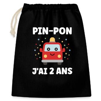 Pin-Pon 2 Ans Voiture - Sac cadeau 40 x 50 cm - noir - Devant