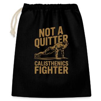 Calisthénie – Je ne suis pas du genre à abandonner - Sac cadeau 40 x 50 cm - noir - Devant
