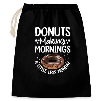 Restauration rapide en donuts - Sac cadeau 40 x 50 cm - noir - Devant