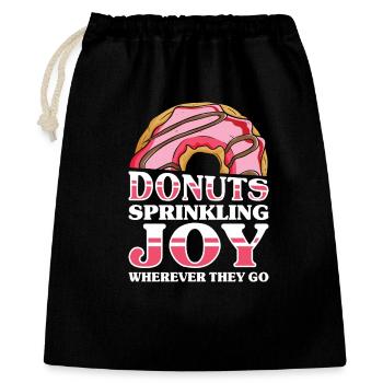 Donut fast food - Gift Bag 40 x 50 cm - black - Front