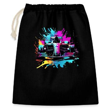 Racing Cars Colorful Splash Art Car Racer - Gift Bag 40 x 50 cm - black - Front