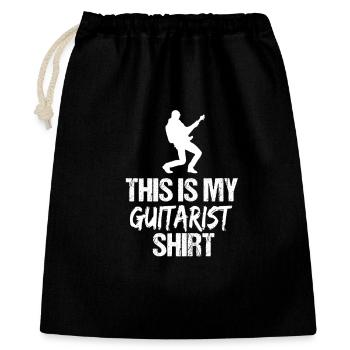 C’est mon t-shirt guitariste Musicien drôle - Sac cadeau 40 x 50 cm - noir - Devant