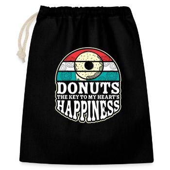 Restauration rapide en donuts - Sac cadeau 40 x 50 cm - noir - Devant