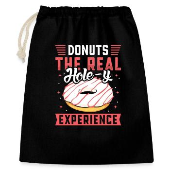 Restauration rapide en donuts - Sac cadeau 40 x 50 cm - noir - Devant