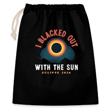 Solar eclipse 2026, August 12 - Gift Bag 40 x 50 cm - black - Front