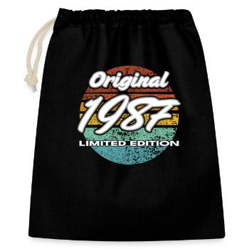 39e anniversaire Homme Épouse 4 ans 1987 Cadeau - Sac cadeau 40 x 50 cm - noir - Devant