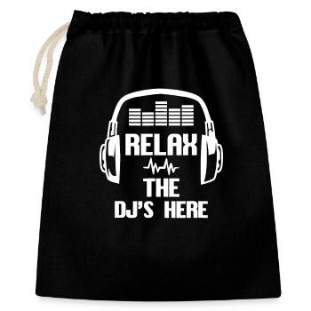 Casques Relax DJ Vibe - Sac cadeau 40 x 50 cm - noir - Devant