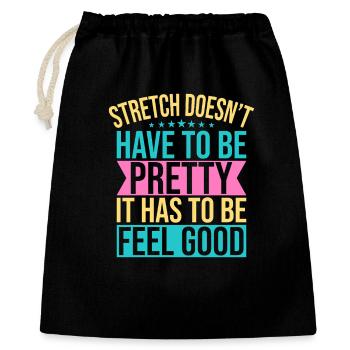 Le yoga : étirement, ça n’a pas besoin d’être assez drôle, le yoga - Sac cadeau 40 x 50 cm - noir - Devant