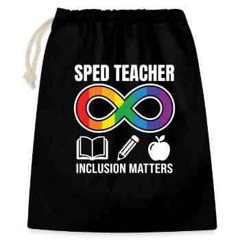 SPED Teacher Inclusion Matters - Gift Bag 40 x 50 cm - black - Front