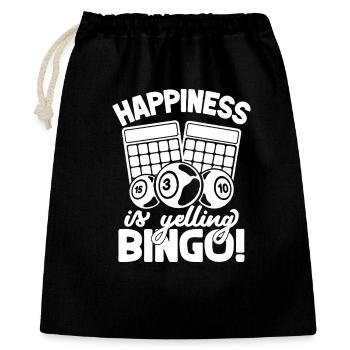 Le bonheur du joueur de bingo crie bingo - Sac cadeau 40 x 50 cm - noir - Devant