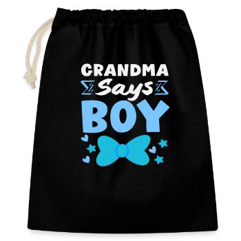 Grand-mère dit que la fête de révélation du sexe des jeunes - Sac cadeau 40 x 50 cm - noir - Devant