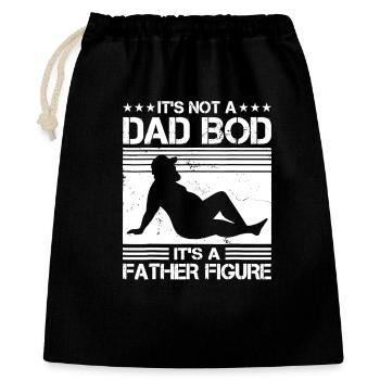 Silhouette du corps de figure paternelle - Sac cadeau 40 x 50 cm - noir - Devant
