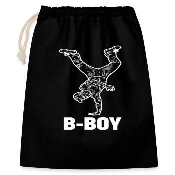 Breakdance B-Boy Streetdance Hip Hop - Geschenkbeutel aus Baumwolle (40 x 50 cm) - Schwarz - Vorne