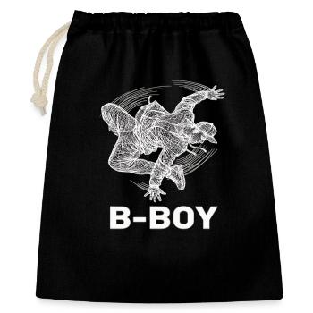 Breakdance B-Boy Streetdance Hip Hop - Geschenkbeutel aus Baumwolle (40 x 50 cm) - Schwarz - Vorne