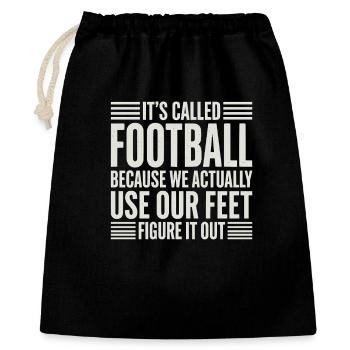 Funny Soccer 90 Minutes Football - Geschenkbeutel aus Baumwolle (40 x 50 cm) - Schwarz - Vorne