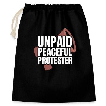 Militant pacifique non rémunéré déclarant Manifestation - Sac cadeau 40 x 50 cm - noir - Devant