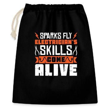 Electrician, Electronics Technician, Electrician - Gift Bag 40 x 50 cm - black - Front